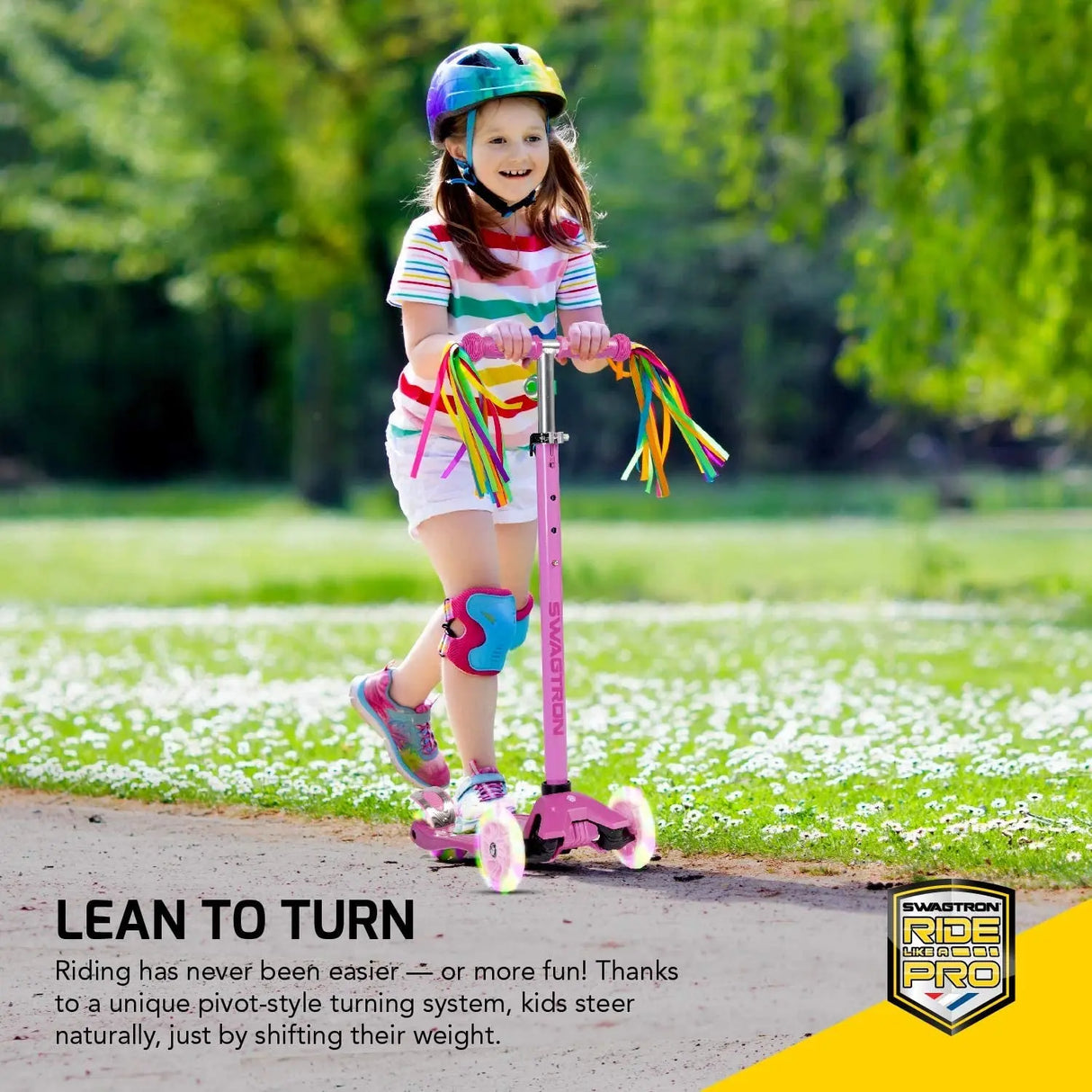 K5 3-Wheel Kids Scooter with Light-Up Wheels | Quick Assembly | Astm-Certified | Height-Adjustable for Boys or Girls Ages 3+