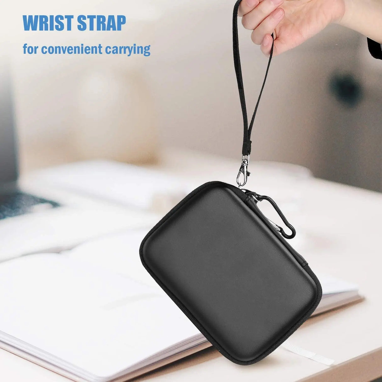 Hard Drive Case for Canvio Basics Western Digital WD Elements My Passport Seagate Portable Backup plus Slim 1TB 2TB 3TB 4TB USB 3.0, 2.5”, Samsung T9 Portable External Hard Drive Case -Black