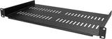 1U Server Rack Shelf - Universal Vented Rack Mount Cantilever Tray for 19" Network Equipment Rack & Cabinet - Heavy Duty Steel - Weight Capacity 50Lb/23Kg - 10" Deep, Black (CABSHELFV1U)