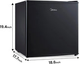 WHS-65LB1 Compact Single Reversible Door Refrigerator, 1.6 Cubic Feet(0.045 Cubic Meter), Black
