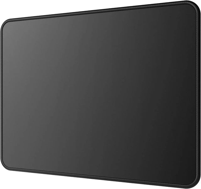 Mouse Pad [30% Larger] with Anti-Fray Stitching, Premium-Textured & Waterproof Computer Mousepad with Non-Slip Rubber Base, Gaming Mouse Mat for Laptop, Office & Home, 8.5 X 11 Inch, Black