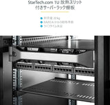 1U Server Rack Shelf - Universal Vented Rack Mount Cantilever Tray for 19" Network Equipment Rack & Cabinet - Heavy Duty Steel - Weight Capacity 50Lb/23Kg - 10" Deep, Black (CABSHELFV1U)