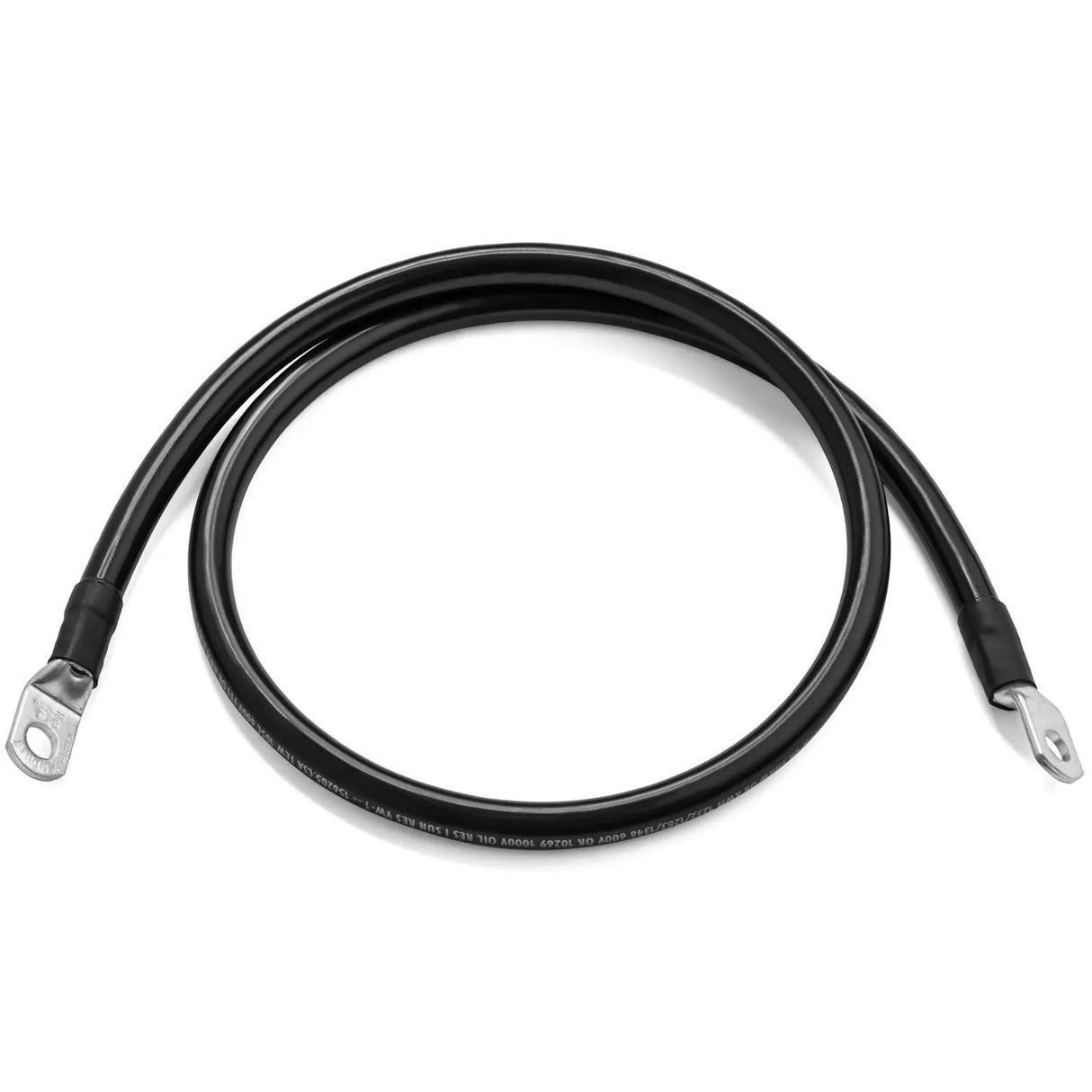 Black 2 Foot 4/0 AWG Battery Cable, Negative Only 5/16" M8