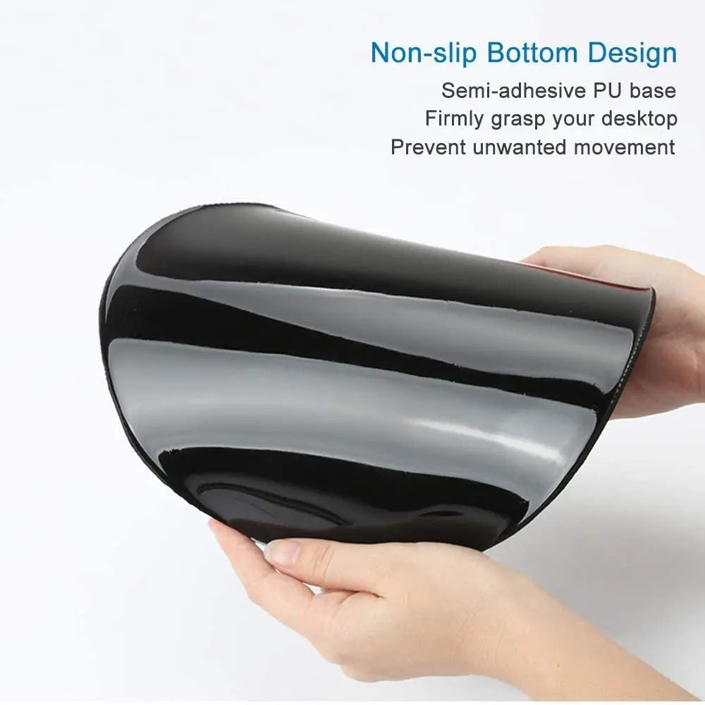 Mouse Pad, Ergonomic Mouse Pad with Gel Wrist Rest Support, Gaming Mouse Pad with Lycra Cloth, Non-Slip PU Base for Computer, Laptop, Home, Office & Travel, Blue Marble Gold