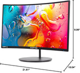 Curved 24-Inch Gaming Monitor 1080P R1500 98% Srgb HDMI X2 VGA Build-In Speakers, VESA Wall Mount Machine Black (C248W-1920RN Series)