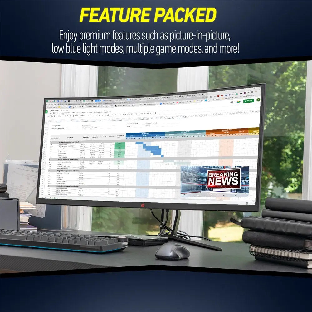 35" Curved Gaming Ultrawide Monitor, 3440X1440, 120 Hz, 1Ms MPRT, Color Accurate