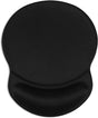 Mouse Pad, Ergonomic Mouse Pad with Gel Wrist Rest Support, Gaming Mouse Pad with Lycra Cloth, Non-Slip PU Base for Computer, Laptop, PC, Home, Office & Travel, Black