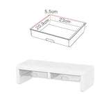 Desktop Computer Monitor Stand Raiser Multi-Function Storage Shelf 2 Drawer PC Computer Laptop Holder Heightening Bracket