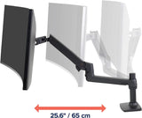 – LX Premium Monitor Arm, Single Monitor Desk Mount – Fits Flat Curved Ultrawide Computer Monitors up to 34 Inches, 7 to 25 Lbs, VESA 75X75Mm or 100X100Mm – Matte Black