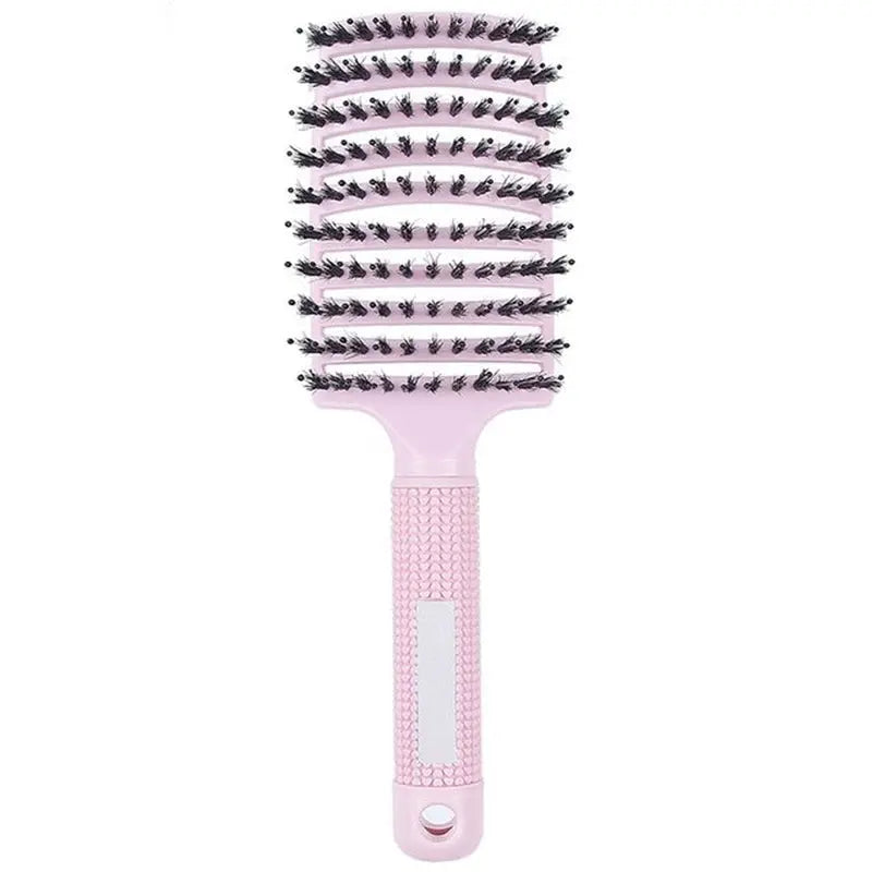 Women Hair Scalp Massage Comb Bristle Nylon Hairbrush Wet Curly Detangle Hair Brush for Salon Barber Hairdressing Styling Tools