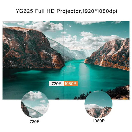 YG625 Projector LED LCD Native 1080P 7000 Lumens Support Bluetooth Full HD USB Video 4K Beamer for Home Cinema Theater