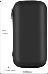 Shockproof Carrying Case Hard Protective EVA Case Impact Resistant Travel 12000Mah Bank Pouch Bag USB Cable Organizer Earbuds Sleeve Pocket Accessory Smooth Coating Zipper Wallet Black