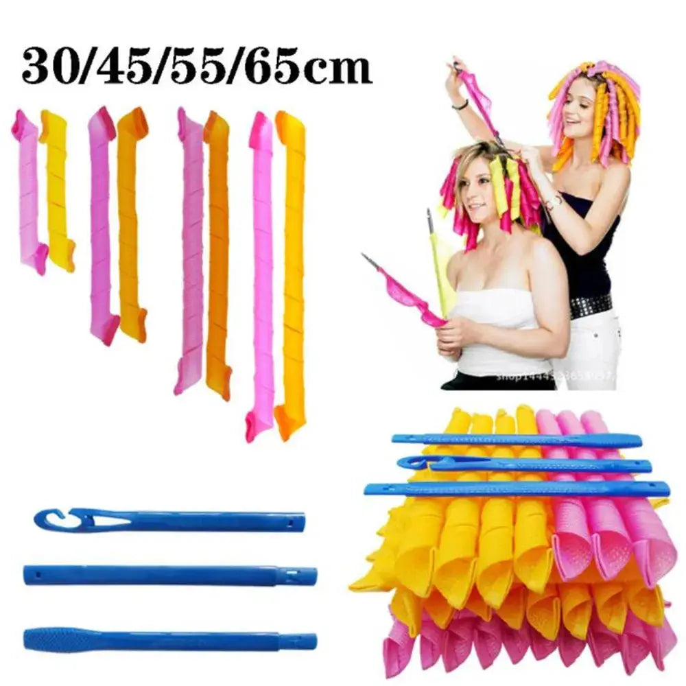 10Pcs Heatless Hair Curler No Heat Hair Rollers Sleeping Soft Spiral Curls Lazy Perm Curling Rod Wave Formers Hair Styling Tools