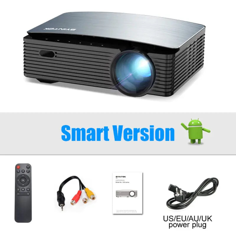 K25 Full HD 4K 1920X1080P LCD Smart Android 9.0 Wifi LED Video Home Theater Cinema 1080P Projector for Smartphone