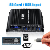 1600W Bluetooth Audio Power Amplifier, 4.1 Channel Support 2 Pairs Speakers 1 Subwoofer, Wireless Hifi Stereo Receivers for Home & Car