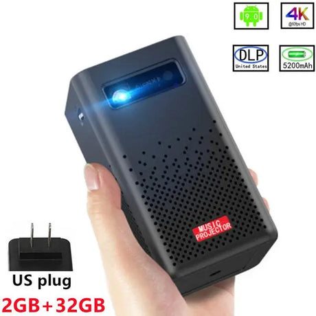 Android Smart Projector WIFI 5G LED DLP 1080P HD 4K Bluetooth 3D Projector on the Same Screen for Mobile and Tablet