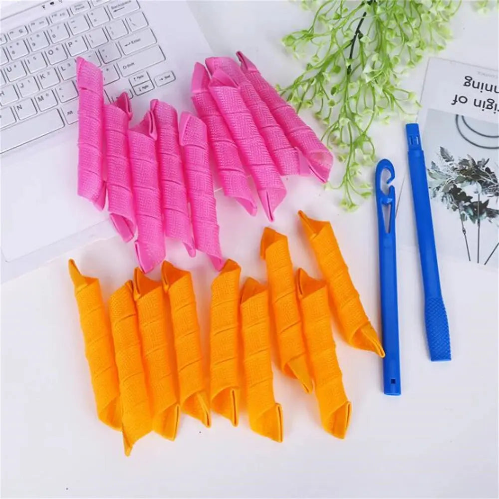10Pcs Heatless Hair Curler No Heat Hair Rollers Sleeping Soft Spiral Curls Lazy Perm Curling Rod Wave Formers Hair Styling Tools