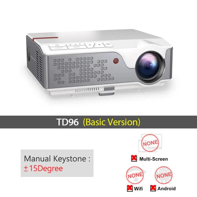 Full HD 1080P Projector TD96 TD96W Android Wifi LED Proyector Native 1920 X 1080P 3D Home Theater Smart Phone Beamer