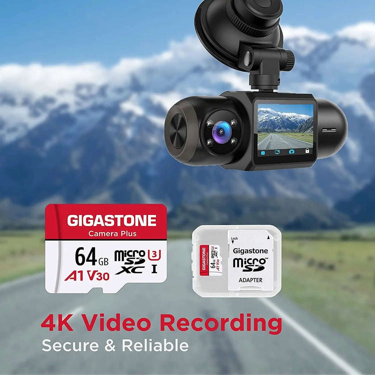 [] 64GB 2-Pack Micro SD Card, Camera Plus, Microsdxc Memory Card for Wyze, Video Camera, Security Camera, Smartphone, Fire Tablet, 4K Video Recording, UHS-I U3 A1 V30, 95Mb/S, with Adapter