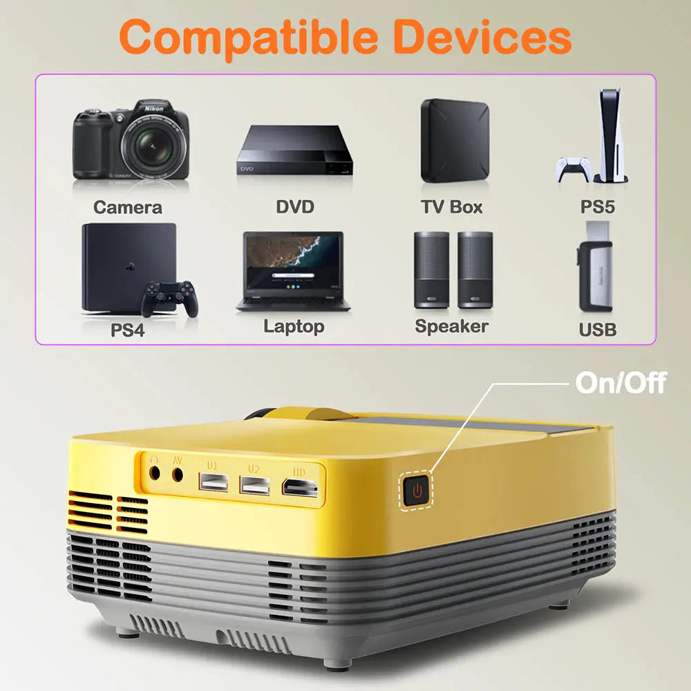 Q6S Video Projector for Movie Home Cinema Full HD 1080P Supported Airplay Movie Beamer Wifi Android 10 TV BOX Optional