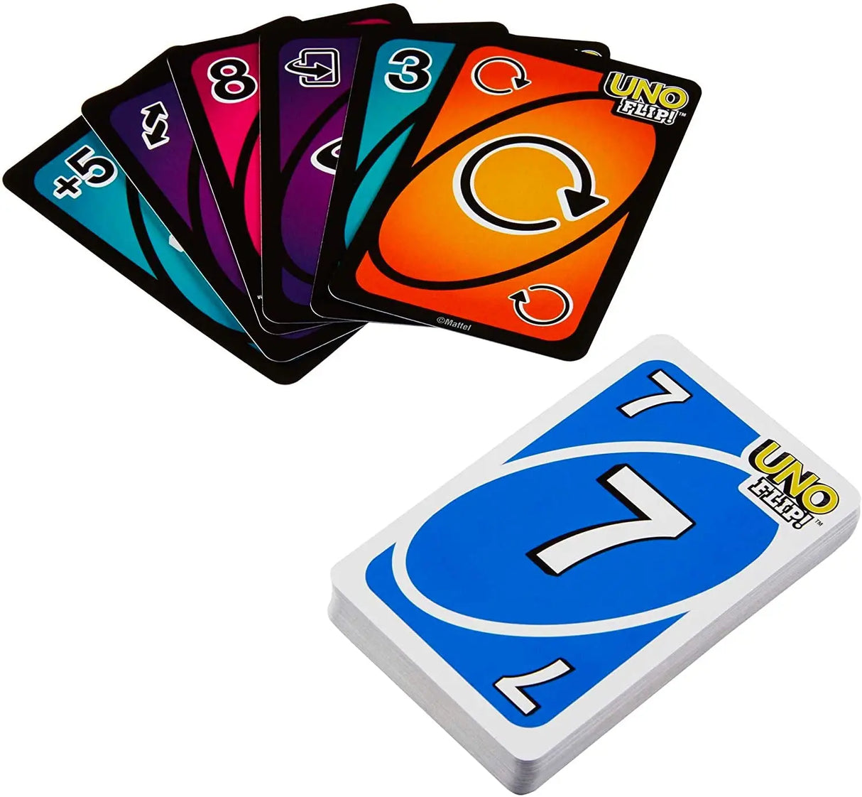 UNO FLIP! Family Card Game, with 112 Cards in a Sturdy Storage Tin, Great for 7 Year Olds and up (Amazon Exclusive)