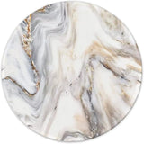 Mouse Pad,Anti Slip Rubber round Mousepads Desktop Notebook Mouse Mat with Stitched Edge for Working and Gaming (Marble Grey B)
