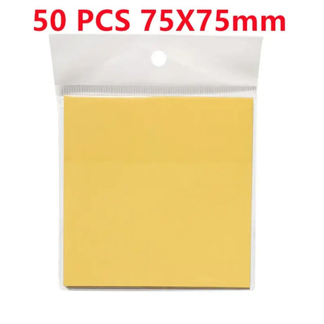 50 Sheets Transparent Sticky Notes Waterproof PET Memo Pad Stickers Daily to Do List Note Paper for Student Office Stationery