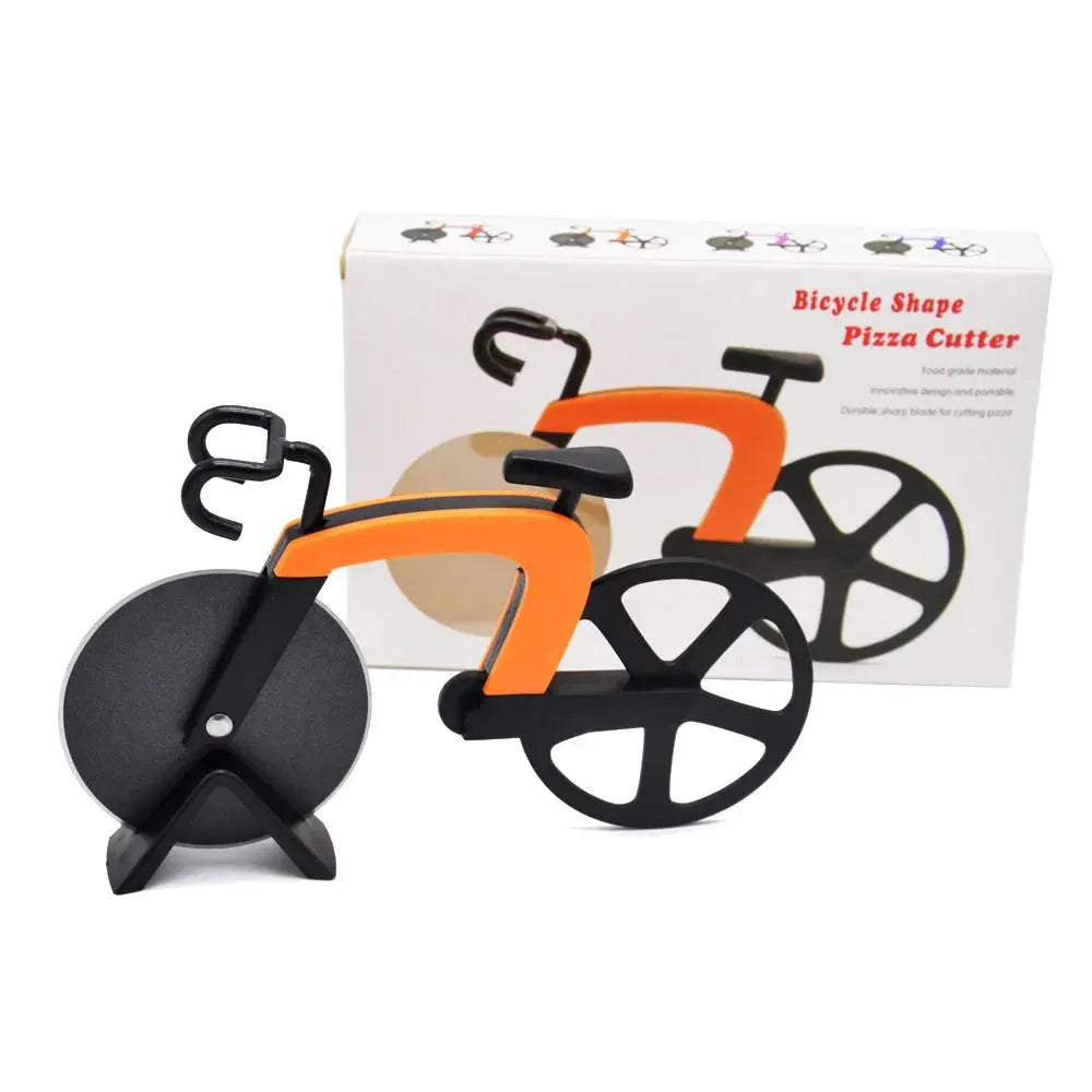 Kitchen Utensils Pizza Cutters Wheels Eco Friendly Stainless Steel Pizza Tools Creative Bicycle Design