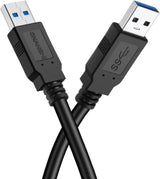 USB to USB Cable 20 Ft, USB3.0 Male to Male USB a to USB a USB to USB Cord Compatible with Hard Drive Enclosures, USB 3.0 Hub, DVD Player, Laptop Cooler