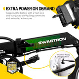 Swagcycle EB-5 Lightweight Aluminum Folding Electric Bike with Pedals