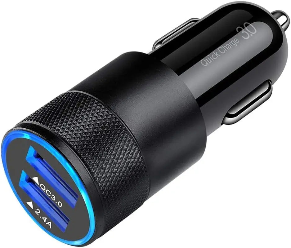 Fast Car Charger, Quick Charging 5.4A/30W Phone USB Adapter Rapid Plug 2 Port Cigarette Lighter Charger Flush Compatible Samsung, Tablet, Iphone, Ipad, LG