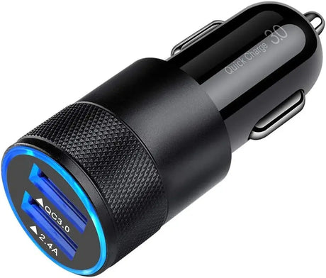 Fast Car Charger, Quick Charging 5.4A/30W Phone USB Adapter Rapid Plug 2 Port Cigarette Lighter Charger Flush Compatible Samsung, Tablet, Iphone, Ipad, LG