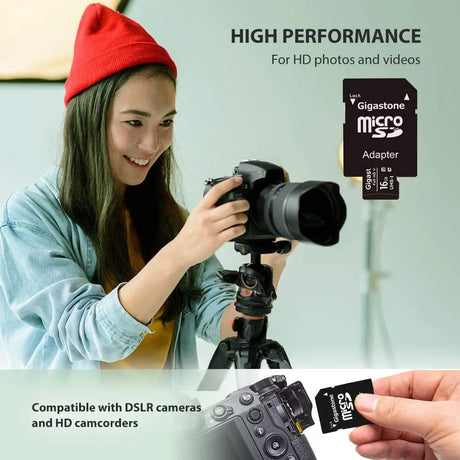 16GB 2-Pack Micro SD Card, FHD Video, Surveillance Security Cam Action Camera Drone, 85Mb/S Micro SDHC UHS-I U1 Class 10