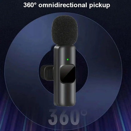 Wireless Lavalier Microphone Portable Audio Video Recording Mini Mic for Iphone Type-C Live Broadcast Gaming Phone Mic