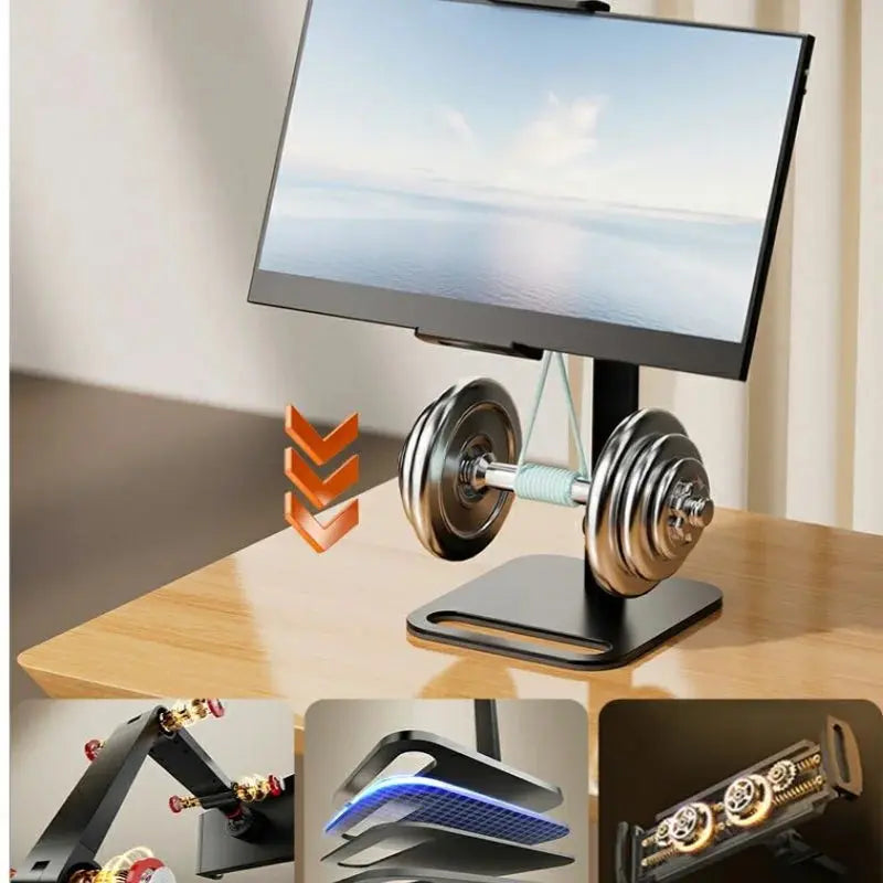 Portable Monitor Holder for 12-17.3 Inch Screen No Drilling Phone Stand Adjustable Laptop Gaming Expandable Desktop Clamp Stand