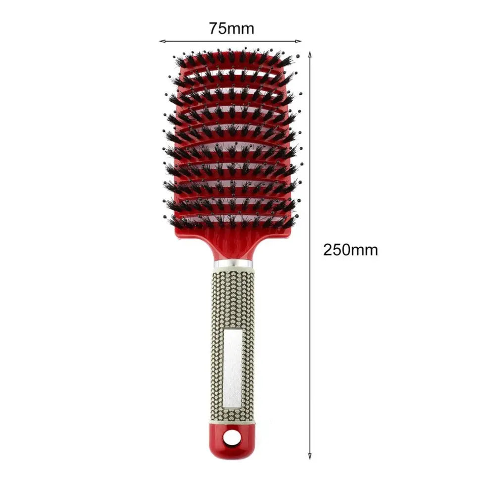 Women Hair Scalp Massage Comb Bristle Nylon Hairbrush Wet Curly Detangle Hair Brush for Salon Barber Hairdressing Styling Tools