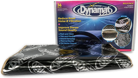 10455 18" X 32" X 0.067" Thick Self-Adhesive Sound Deadener with Xtreme Bulk Pack, (9 Sheets) , Black