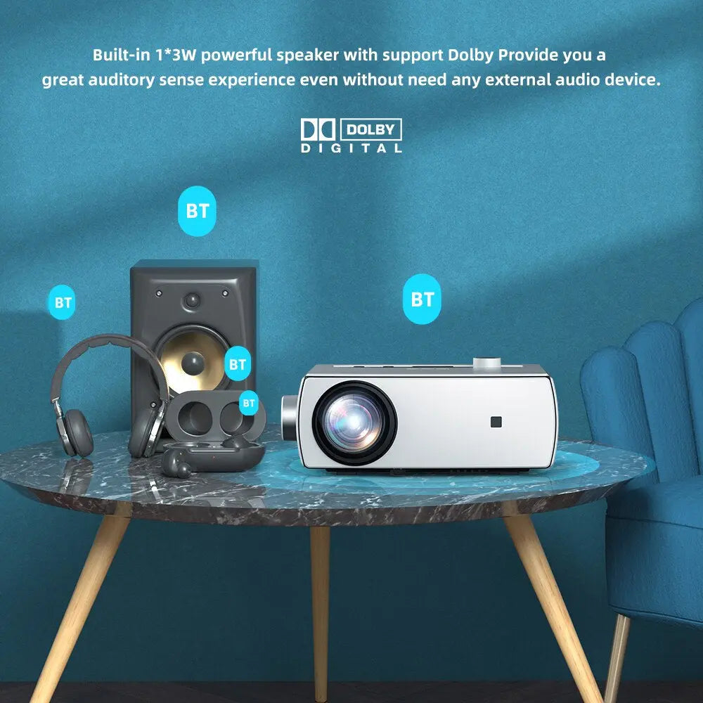 YG430 1920 X 1080P Mini Projector YG431 5G Wifi LED Portable Proyector for 2K 4K Home Theater Smart Movie Video 3D Beamer
