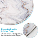 Mouse Pads with Wrist Support,Ergonomic Mouse Pad for Men Women,Wrist Rest Mouse Pad for Laptop Computers,Non Slip Memory Foam Mousepad Stitched Edges,Home Working Office Gaming ,White Marble