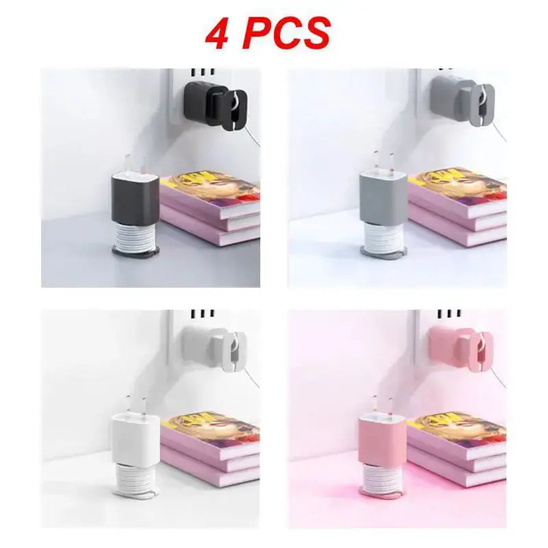 1/4Pc Silicone Charger Protector Universal Travel Cord Organizer Charging Cable Management Cord Winder for Iphone 20/18W Charger