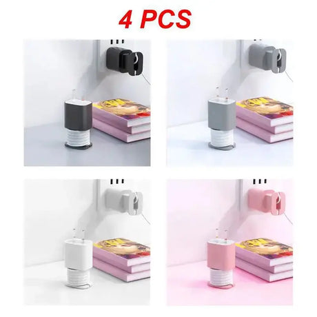 1/4Pc Silicone Charger Protector Universal Travel Cord Organizer Charging Cable Management Cord Winder for Iphone 20/18W Charger