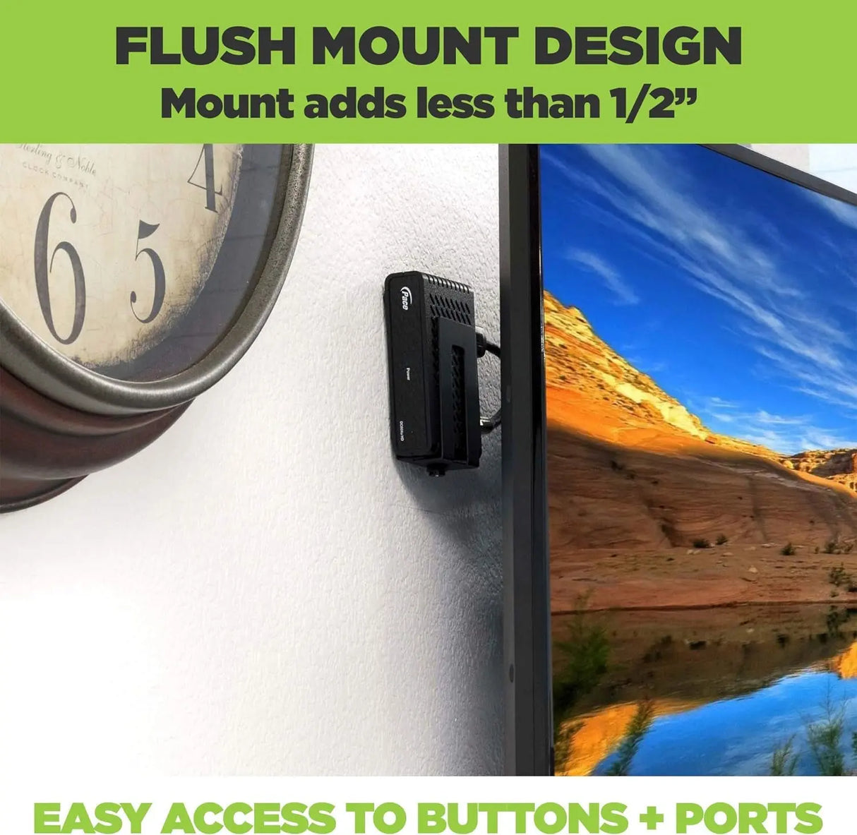 Uni-Xs Mount - Patented in 2018, Made from Steel Adjustable Extra Small Device, Hide Your Cable TV Box, Modems, Satellite Receivers, Streaming Media Devices and More
