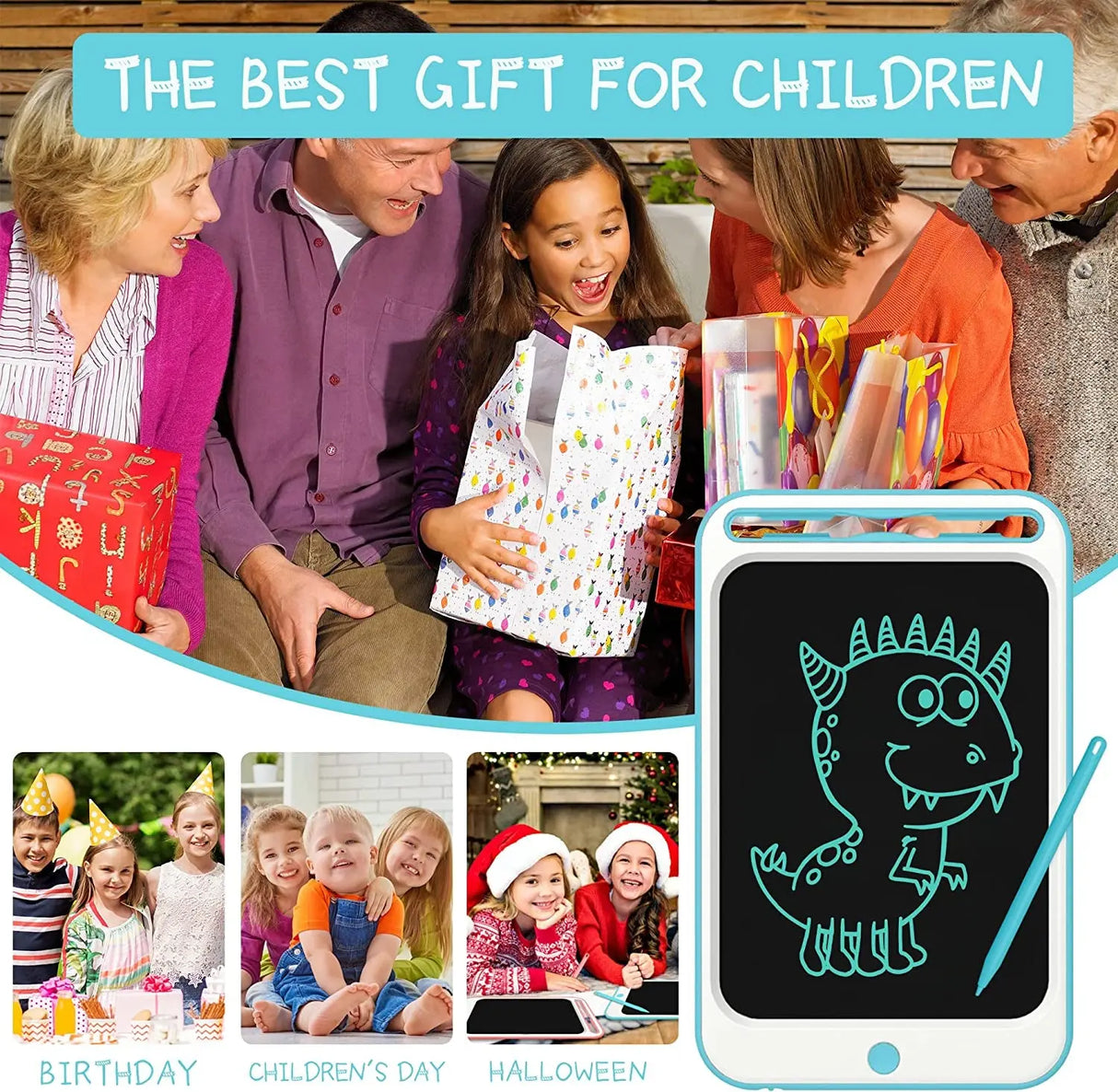 10 Inches LCD Writing Tablet for Kids, Doodle Board Drawing Tablet Kids LCD Board Digital Writing Pad with Memory Lock Educational Learning Toys Gifts for 3 4 5 6 7 8 9 Years Old Boys Girls