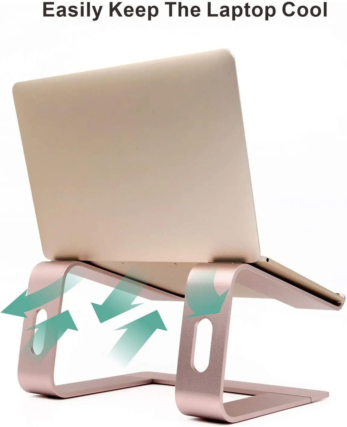 Laptop Stand, Ergonomic Aluminum Laptop Mount Computer Stand, Detachable Laptop Riser，Notebook Holder Stand Compatible with Macbook Pro/Air HP Lenovo Samsung Huawei ，All 10-17.3" Laptops(Rose Gold)