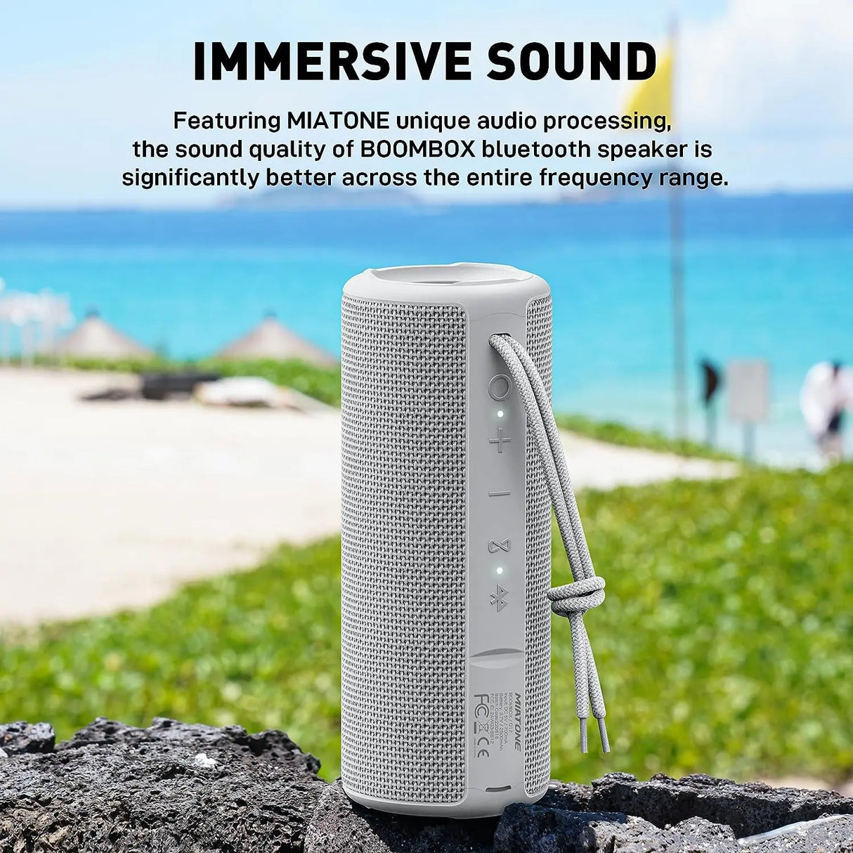 Portable Bluetooth Wireless Speaker Waterproof Shower Speaker for Men Women Valentines Gifts - Grey