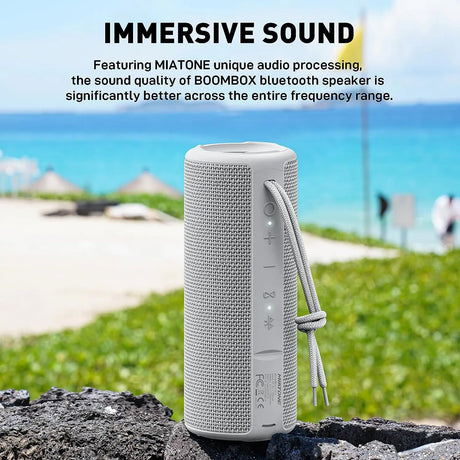 Portable Bluetooth Wireless Speaker Waterproof Shower Speaker for Men Women Valentines Gifts - Grey