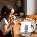 Small Electric Kettle, 1L Portable Electric Tea Kettle 1100W with Automatic Shut-Off and Boil Dry Protection, Travel Hot Water Boiler Cordless for Making Coffee and Tea, Bpa-Free, Grey