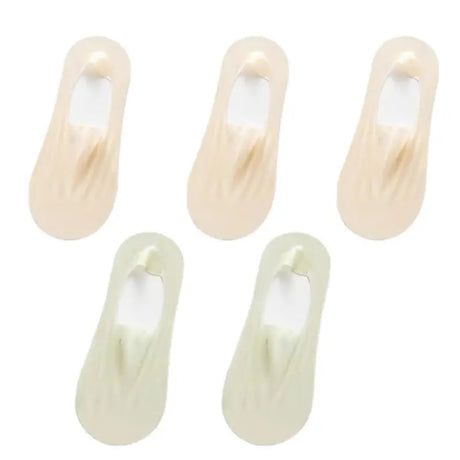 5Pairs Women Invisible Boat Socks Breathable Silicone Non-Slip Ultra-Thin Sock Slippers High Quality Elastic Ice Silk Low Sox