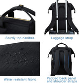 Laptop Backpack Purse for Women, 15.6 Inch Travel Laptop Backpacks, Black Teacher Backpack for College Work Business Trip (Black)