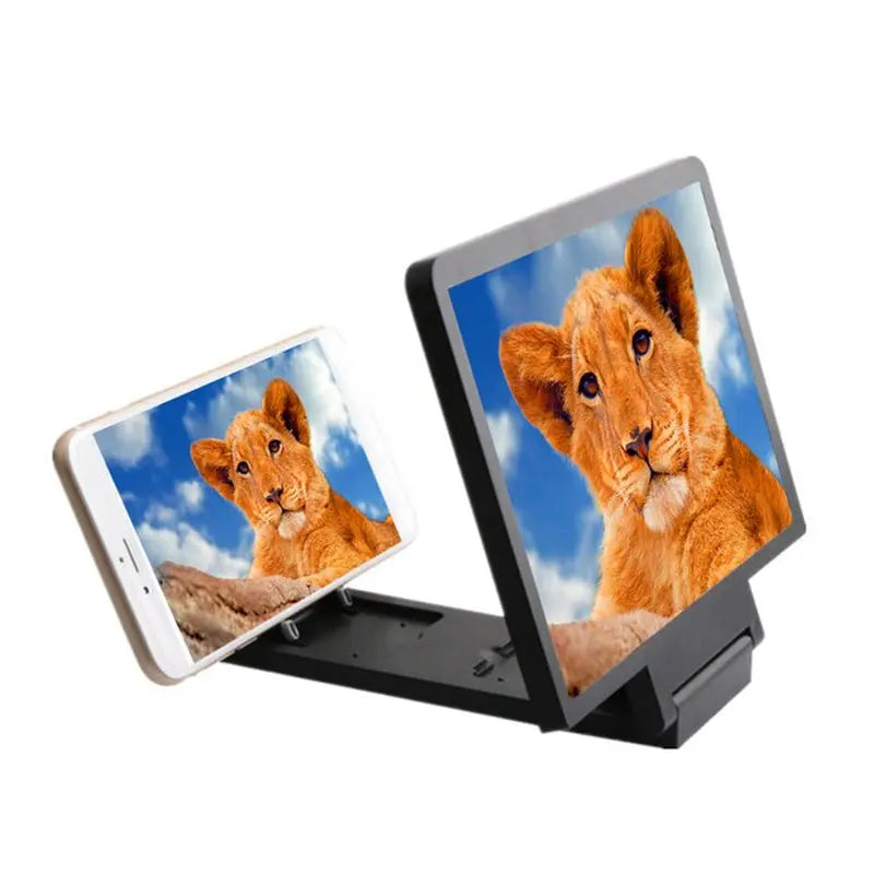 F1 8.2 Inch HD Mobile Phone Screen Magnifier 3D Smartphone Screen Stand Amplifier Enlarger Projector Holder